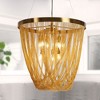 LNC Tracienuri 9-Lights 23.6" Modern Luxury Draped Chain Chandelier, Gold - 2 of 4
