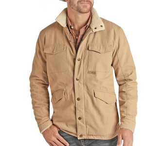 Men's Canvas Jacket With Berber Lining - Regular - Powder River - 1 of 2