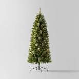 6' Pre-lit Slim Virginia Pine Artificial Christmas Tree Clear Lights - Wondershop™