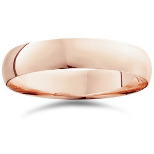 Pompeii3 5mm Dome High Polished Wedding Band 10k Rose Gold - 1 of 2