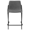 Grey and Black Counter Height Stools with Footrest (Set of 2) - 4 of 4