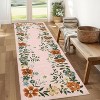 Washable Area Rug, Floral Non-Slip Non-Shedding Living Room Rug, Low Pile Stain-Resistant Throw Carpet, Foldable Printed Soft Carpet - 2 of 4