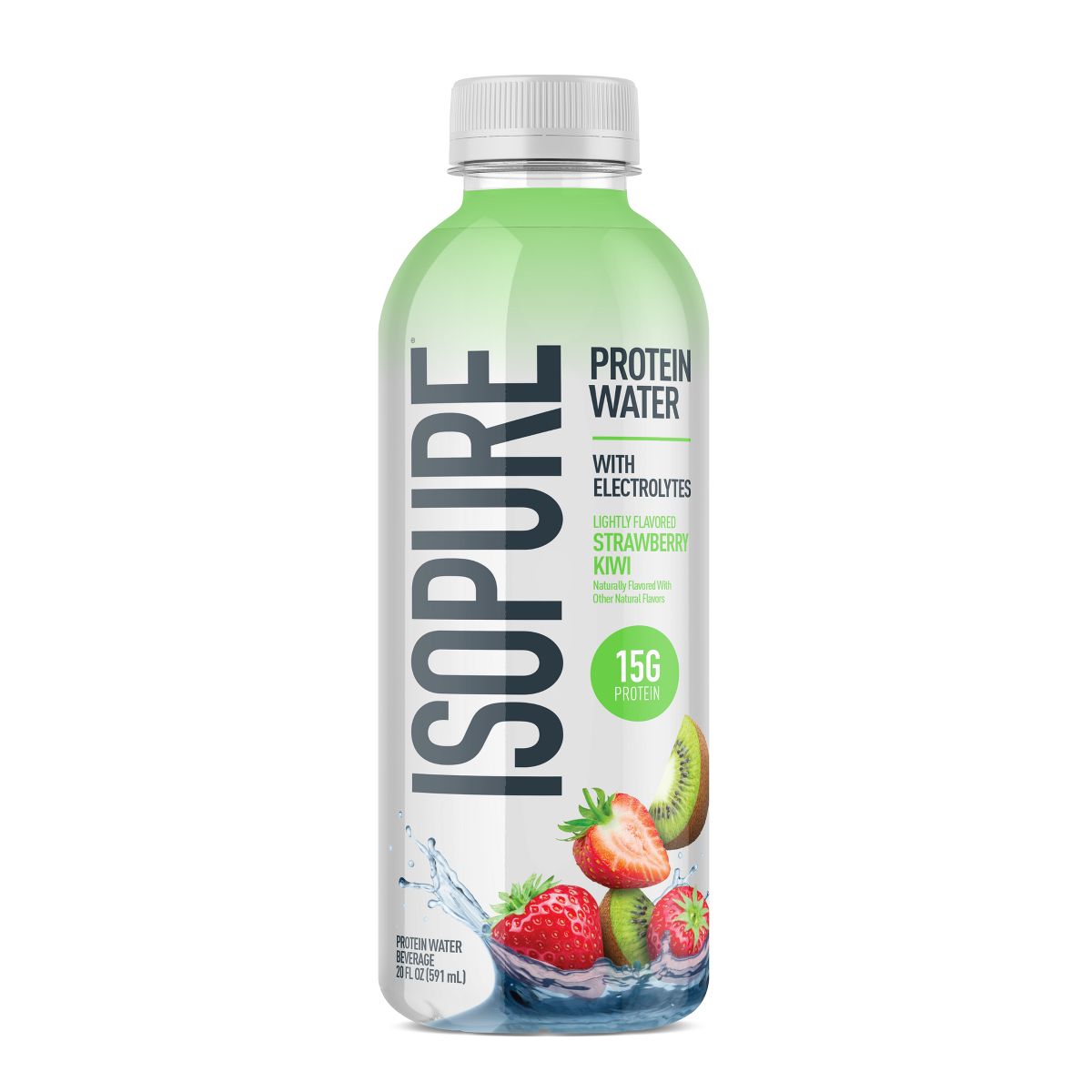 Isopure Strawberry Kiwi 15g Clear Protein Water with Electrolytes - 20 fl oz: Non-Caffeinated - thumbnail 9