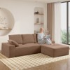 EMPIRE DIGLABS L-Shaped Cloud Sectional Sofa with Deep Seat,No Assembly Required,Modular Couches Sleeper for Living Room,Bedroom,Apartment,BROWN - 3 of 4