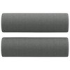 vidaXL Dark Gray Sofa Set with Pillows - Fabric Loveseat, Armchair and Couch for Living Room, Office, Lounge - 4 of 4