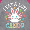 Girls' - Instant Message - I Eat Alotl Candy Shirt Tail Raglan Graphic T-shirt - 2 of 4