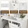 KWPZQEB Bathroom Vanity Cabinet with Ceramic Sink, Multipurpose Bathroom Vanity with Drawers&Door, Freestanding Bathroom Cabinet with Solid Pine Frame - 4 of 4