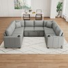 Whisen 84.7" Sectional Sofa Bed with Storage Ottoman - Beige - 2 of 4