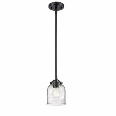 Bell - 1 Light Stem Hung Mini Pendant In Industrial Style-7.38 Inches Tall and 5 Inches Wide