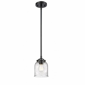 Bell - 1 Light Stem Hung Mini Pendant In Industrial Style-7.38 Inches Tall and 5 Inches Wide - 1 of 1