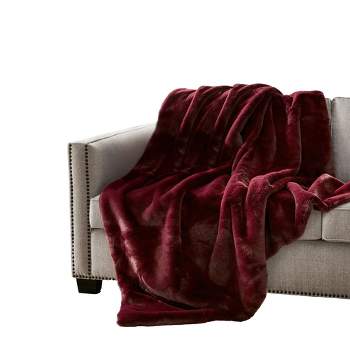 LIVN CO. Solid Plush Faux Fur Multi-functional Oversized Throw Blanket