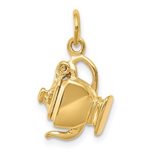 Black Bow Jewelry 14k Yellow Gold 3D Polished Teapot Charm - 1 of 4