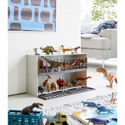 Sleek Gray ABS Plastic Stackable Toy Display Case for Kids