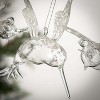 Bird Bee Dragonfly Ornaments Clear 4.5"H Glass Set of 3 - 2 of 2