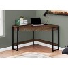 Monarch Specialties Computer Desk Home Office Corner Storage Drawers 42InchL Work Laptop Metal Laminate Brown Black Contemporary Modern - 2 of 4