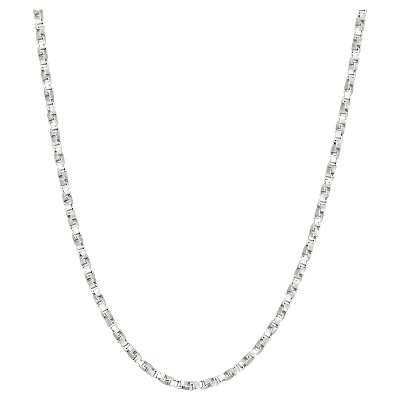 Tiara Sterling Silver Twisted Box Chain Necklace