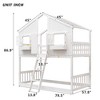 Kumasinova Twin-Over-Twin House Bunk Bed with Roof, Window, Window Box & Door, Low-Height Toddler Bed, Wood Loft Bed Frame with Guardrails, Ladder - 4 of 4