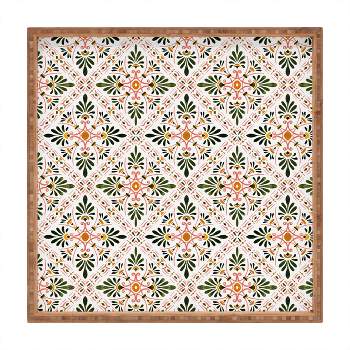 Marta Barragan Camarasa Andalusian Mosaic Pattern I Square Bamboo Tray - Deny Designs
