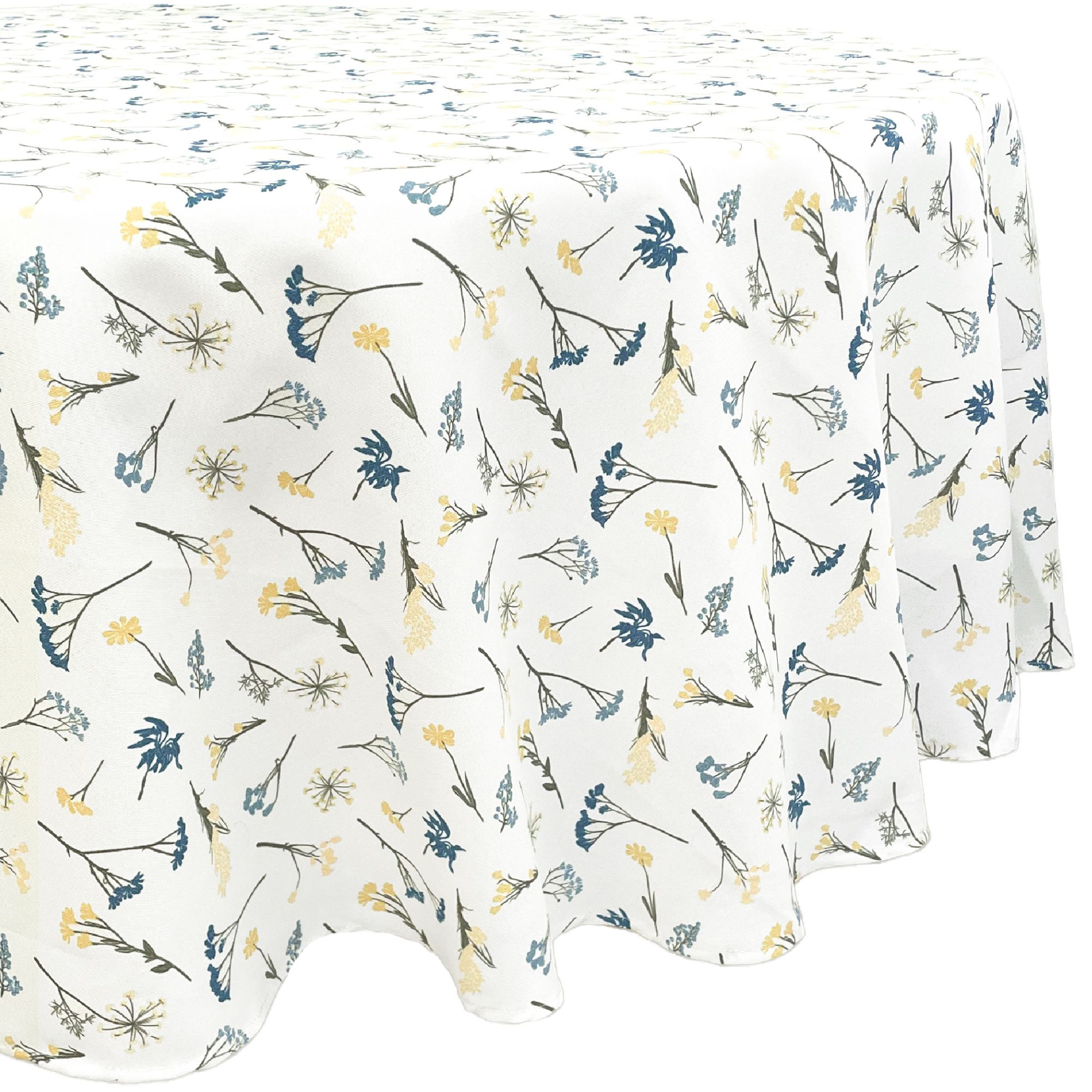 Lenox Wildflowers All-Over Tablecloth - Blue - 70x70 Round - Lenox