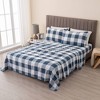 100% Turkish Cotton Classic Printed Flannel Sheet Set - Isla Jade - 2 of 4