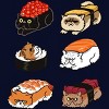 Junior's Design By Humans Sushi Persian Cat By huebucket T-Shirt - 2 of 3