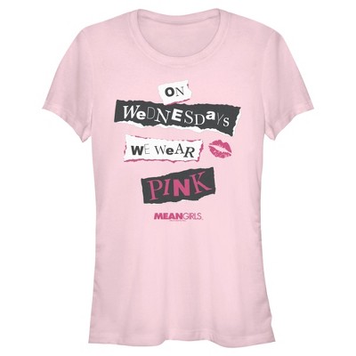 Junior's Women Mean Girls On Wednesdays We Wear Pink Burn Book T-shirt ...