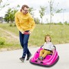 Aosom 12V Kids Bumper Car, 360° Rotation Electric Ride On Car, Twins Motor w/ Parent Remote Control, Safety Belt, LED Lights, Pink - 3 of 4