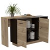 NicBex Kitchen Island Cart Morden Kitchen Carts with Storage, 2 Spacious Cabinet Doors, 2 Open Shelves for Kitchen - 4 of 4