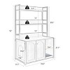 Cat Litter Box Enclosure Cabinet with 3-Tier Storage Shelves, 35.2''W Modern Hidden Cat House  for Home Organization-3irtyhousy - 4 of 4
