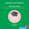 Big Dot of Happiness Class of 2026 Rose Gold Grad Envelope Seal Stickers, Round Circle Stickers to Seal Cards, Graduation Envelope Seals - 120 Count - 3 of 4