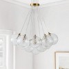 Dewdrop  Modern Luxury Style Sphere Pendant Chandelier 13 Light High Transparency Glass Iron Copper Finish ETL for Dining Room - 4 of 4