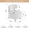 MAYEERTY Teddy Armless Accent Chair, Curved Backrest Solid Wooden Legs, Living Room Bedroom Vanity Room, White - 4 of 4