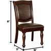 NicBex Dining Chairs Set of 2 Traditional Style Dining Room Chair with High Backrest Upholstered Kitchen Side Chair,Brown - 3 of 4