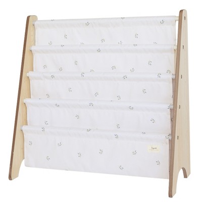 3 Sprouts Recycled Fabric Kids Bookcase, Toddler Bookshelf - Blueberry Taupe