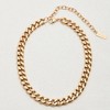 Pompeii3 Alize Necklace 18k Gold Plated 14" 12mm Width Curb Chain with 4" Extender - 4 of 4
