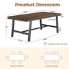 71″ Modern Farmhouse Rectangular Dining Table for 6–10, 1.2″ Thick MDF with Reinforced Edges & Adjustable Metal Feet - 2 of 4