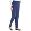 Collections Etc Cinched Ankle Leggings with Button Accents and Elastic Waistband, 30" L Inseam, Made of Cotton and Spandex - 2 of 4