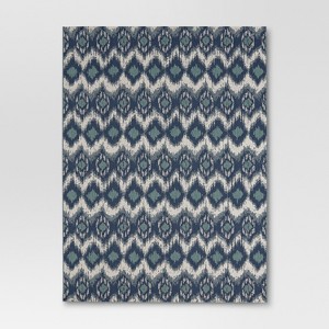 Ikat Outdoor Rug Blue - Threshold™ - 1 of 4