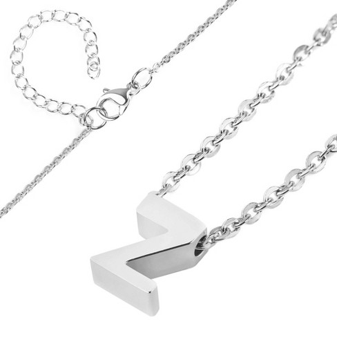 elya initial pendant stainless necklace steel target