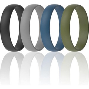 Unisex Silicone Wedding Rings - Multipack (1/4/7 Count) - 1 of 4