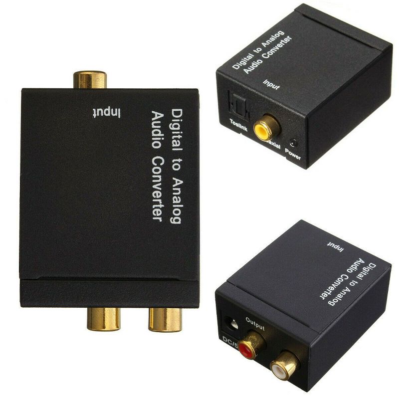 Sanoxy Analog RCA L/R to Digital Optical Coaxial Toslink Audio Converter Adapter, 5 of 7