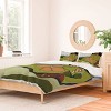 Deny Designs Full/Queen Cortney Herron Bloom Green Duvet and Sham Set - 2 of 4