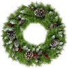 VisioGear Craft Activity Kits Tree Artificial Christmas 4-Piece Set,Garland, Wreath and Set of 2 Entrance Christmas Tree, Green, 48"*12.99"*12.99" - 4 of 4