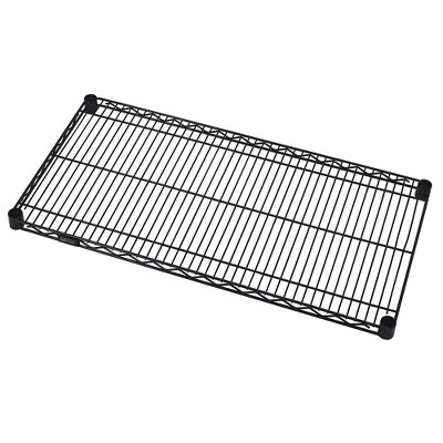Quantum Storage Systems Wire Shelf, 42"W X 14"D, 600 - 800 Lb. Capacity, Black Epoxy Antimicrobial Finish, Nsf