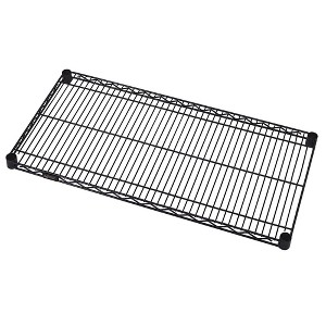Quantum Storage Systems Wire Shelf, 42"W X 21"D, 600 - 800 Lb. Capacity, Black Epoxy Antimicrobial Finish, Nsf - 1 of 1