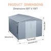 8x8 FT Outdoor Metal Storage Shed, Large Lockable Utility Tool Shed with Air Vents, Garden Shed Storage House for Garden Patio Lawn Backyard, Brown - 3 of 4