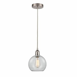 Athens - 1 Light Cord Hung Mini Pendant In Industrial Style-10.75 Inches Tall and 8 Inches Wide - 1 of 1