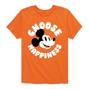 Boys' - Disney - Mickey Choose Happiness Short Sleeve Graphic T-Shirt - 1 of 4