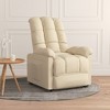vidaXL Recliner Chair - Plush Cream Fabric, Modern Comfort, Sturdy Design - White - 2 of 4