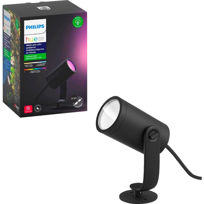 Philips Hue Lily White & Color Outdoor Smart Spot Light Extension, 1 of 8